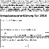 Formular U1 für die österr. Umsatzsteuererklärung 2018