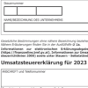 Formular U1 für die österr. Umsatzsteuererklärung 2023